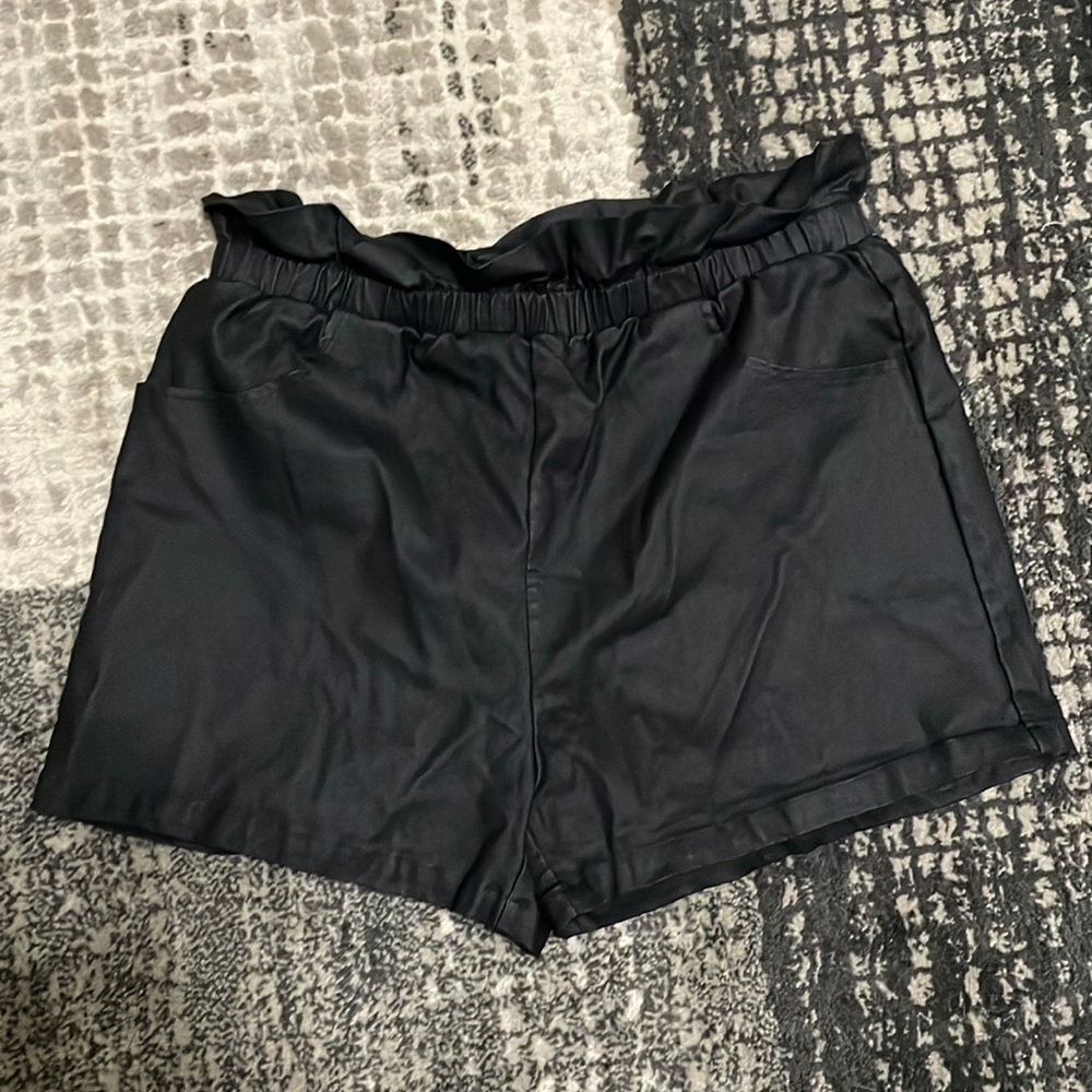 Black Paper Bag Shorts